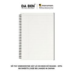[DA ĐEN] Sổ Tay Maruman Mnemosyne Gáy Lò Xo 8mm Kẻ Ngang N174/N175