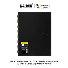 [DA ĐEN] Sổ Tay Maruman Mnemosyne Gáy Lò Xo 5mm Dot Grid N109/N104/N105