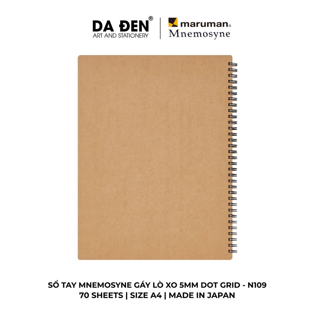 Sổ Tay Maruman Mnemosyne Gáy Lò Xo 5mm Dot Grid N109 | N104 | N105