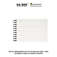 Sổ Tay Maruman Mnemosyne Gáy Lò Xo 5mm Dot Grid N109 | N104 | N105