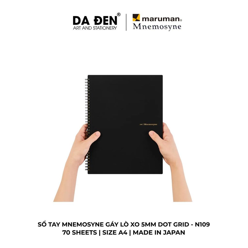 Sổ Tay Maruman Mnemosyne Gáy Lò Xo 5mm Dot Grid N109 | N104 | N105