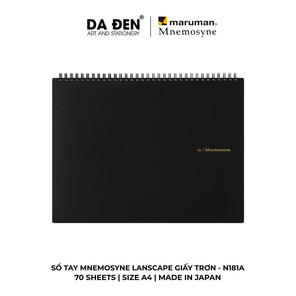 [DA ĐEN] Sổ Tay Maruman Mnemosyne Lanscape Giấy Trơn N181A/N183A