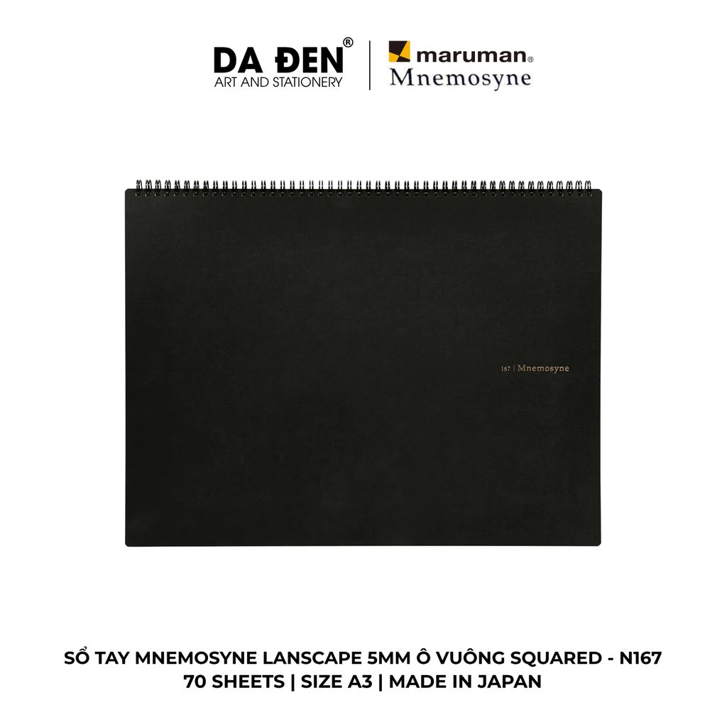 Sổ Tay Maruman Mnemosyne Lanscape 5MM Ô Vuông Squared