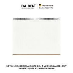 [DA ĐEN] Sổ Tay Maruman Mnemosyne Lanscape 5MM Ô Vuông Squared