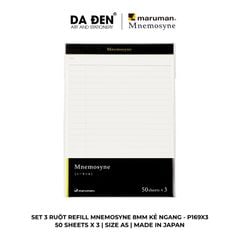 [DA ĐEN] Set 3 Ruột Refill Maruman Mnemosyne 8MM Kẻ Ngang P169X3