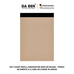 Set 3 Ruột Refill Maruman Mnemosyne 8MM Kẻ Ngang P169X3