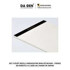 Set 3 Ruột Refill Maruman Mnemosyne 8MM Kẻ Ngang P169X3