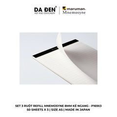 Set 3 Ruột Refill Maruman Mnemosyne 8MM Kẻ Ngang P169X3