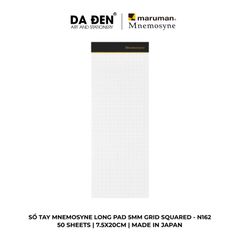 Sổ Tay Maruman Mnemosyne Ô Vuông Grid Squared 5mm Long Pad N161/N162
