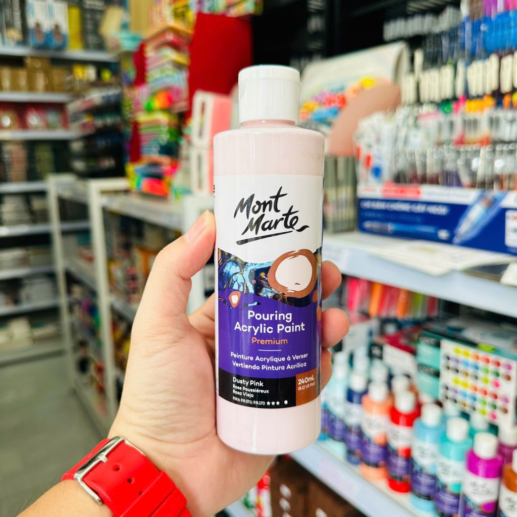 [DA ĐEN] Acrylic Đổ Mont Marte - Pouring Acrylic Premium Mont Marte 240ml