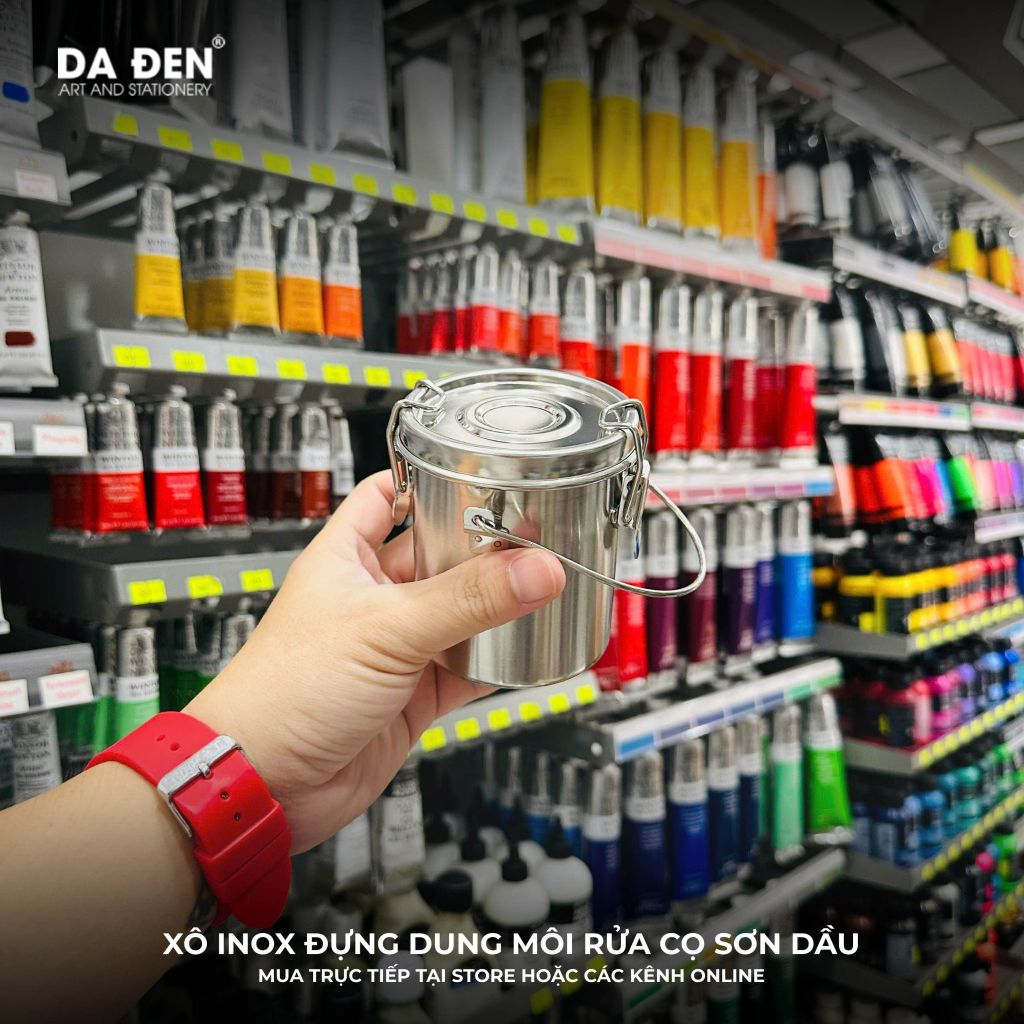 [DA ĐEN] Xô Inox Rửa Cọ & Đựng Dung Môi Sơn Dầu