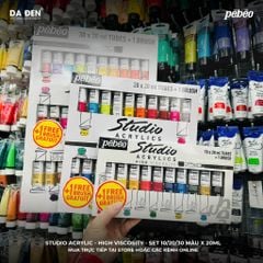 [DA ĐEN] Bộ Màu Acrylic Pebeo Studio - Hight Viscosity Tuýp 20ml