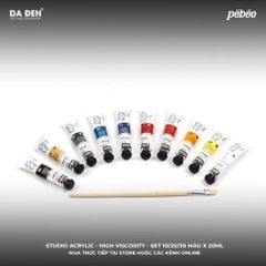[DA ĐEN] Bộ Màu Acrylic Pebeo Studio - Hight Viscosity Tuýp 20ml