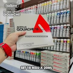 [DA ĐEN] Màu Acrylic Gouache Holbein - Set 5/12/14/18/24/36/102 Màu 20ml