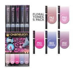 Bộ 5 bút marker CHAMELEON - Floral CT0512