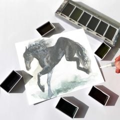 Màu Nước Gansai Tambi Graphite 6 Màu