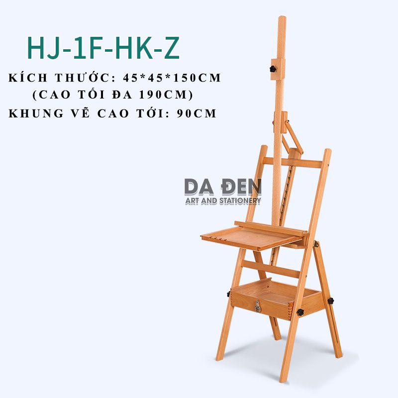 Giá Vẽ Gỗ Sồi Có Hộp Đựng Hosenart Chỉnh Nghiêng (Mã HJ)