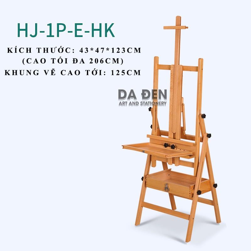 Giá Vẽ Gỗ Sồi Có Hộp Đựng Hosenart Chỉnh Nghiêng (Mã HJ)