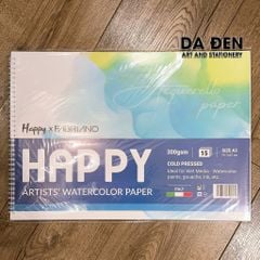 Sổ Vẽ Màu Nước Happy 300gsm - 15 Tờ
