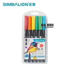 BÚT CỌ MÀU SIMBALION COLOR BRUSH PEN 12/24 Màu