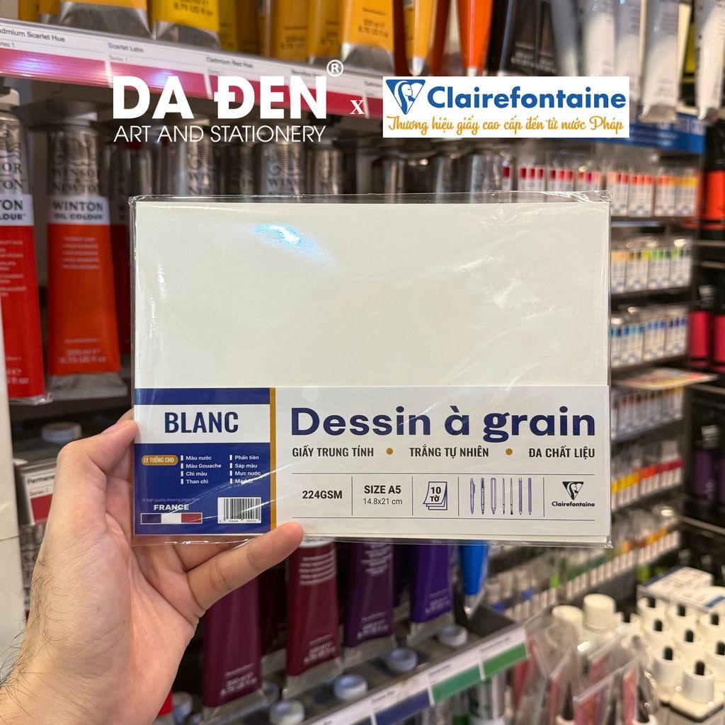 Giấy Vẽ Màu Nước - Đa Chất Liệu Clairefontaine 224gsm