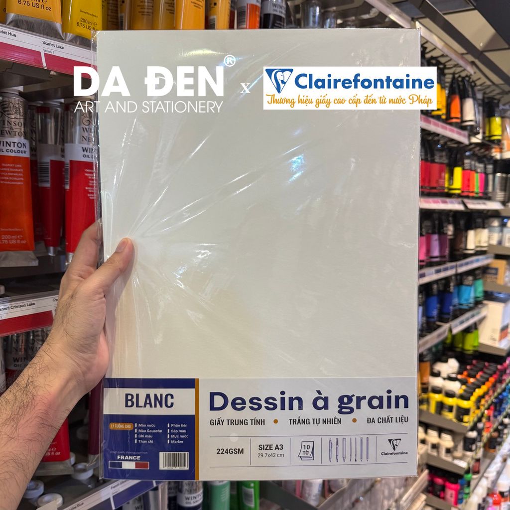Giấy Vẽ Màu Nước - Đa Chất Liệu Clairefontaine 224gsm