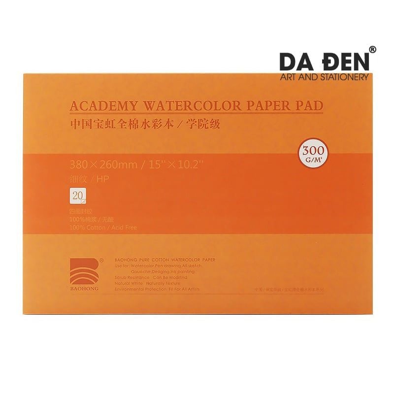 Sổ Màu Nước BaoHong 100% Cotton (Dòng Academy)