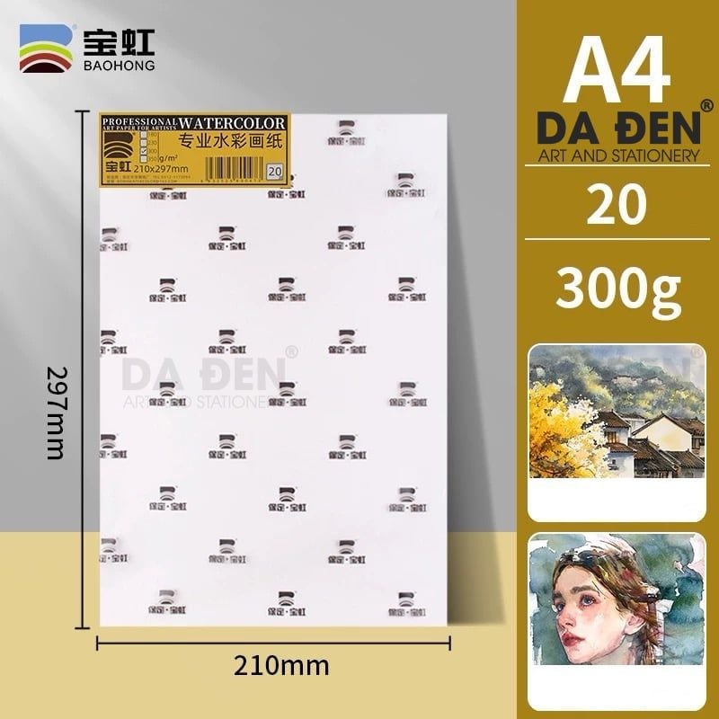 Túi 20 Tờ Baohong 300gsm Chất Giấy Bột Gỗ Professional