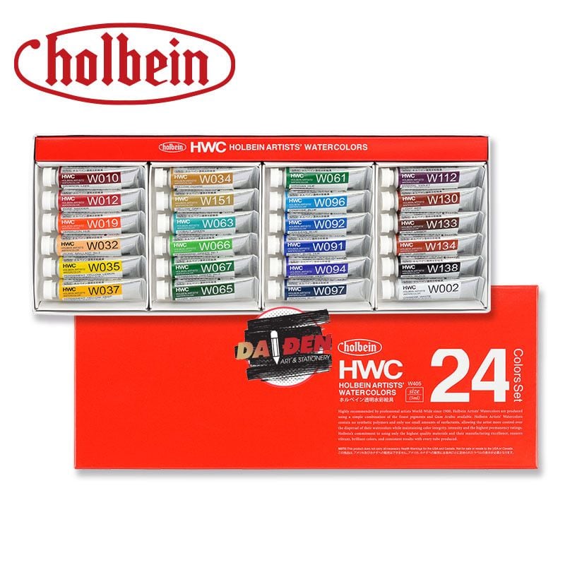Màu Nước Holbein Artist 24 Màu 5ml (W405)