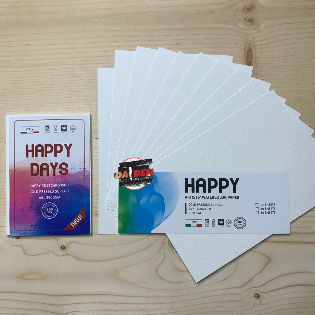Giấy Vẽ Màu Nước Happy Artist 300gsm