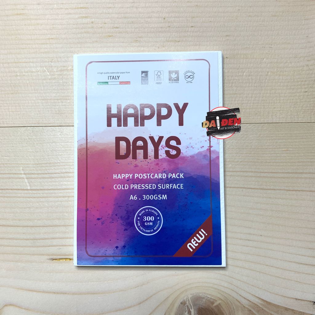 Giấy Vẽ Màu Nước 300gsm Happy Art