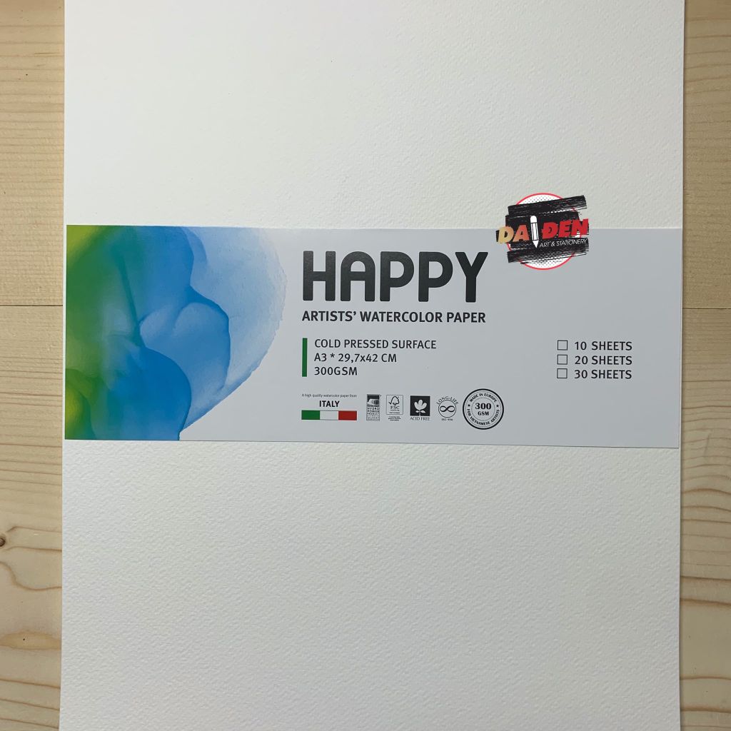 Giấy Vẽ Màu Nước Happy Artist 300gsm