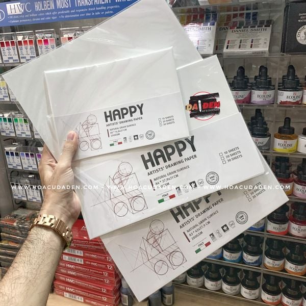 Giấy Vẽ Happy 200gsm A5/A4/A3 Tệp 10 Tờ