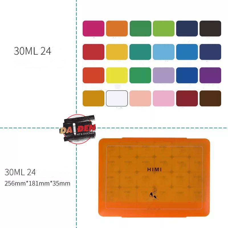 Màu Gouache Himi Thạch 18/24/56 Màu Hộp Nhựa