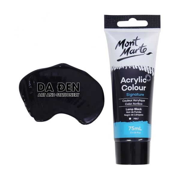 Mont Marte Acrylic Colour 75ml (2.54oz) - Lamp Black