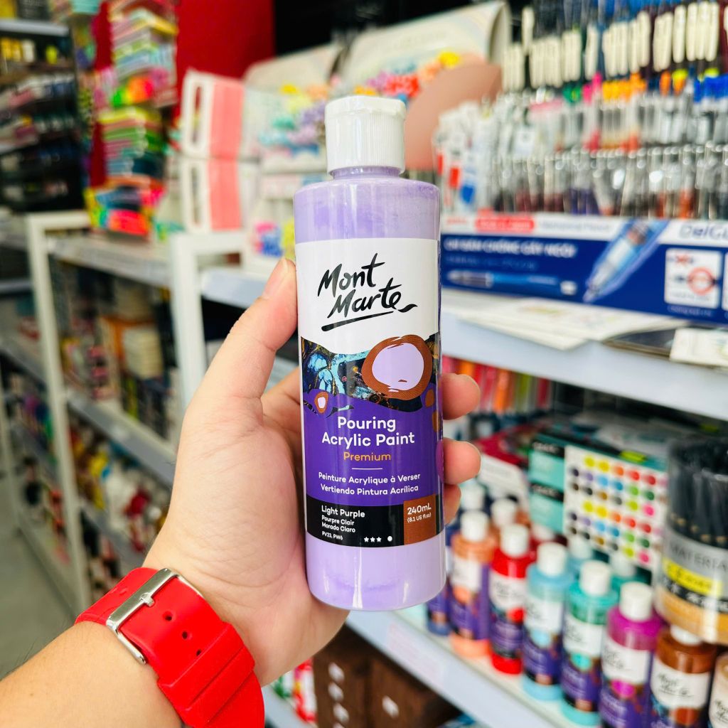 [DA ĐEN] Acrylic Đổ Mont Marte - Pouring Acrylic Premium Mont Marte 240ml