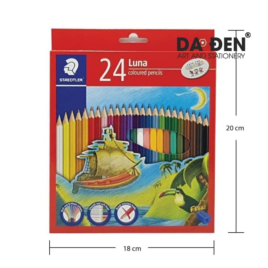 Chì Màu Khô Staedtler Luna Hộp Giấy 12|24|36|48 Màu
