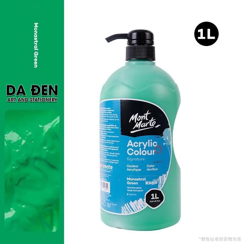 Màu Signature Acrylic Mont Marte Bình 1 Lít Có Vòi