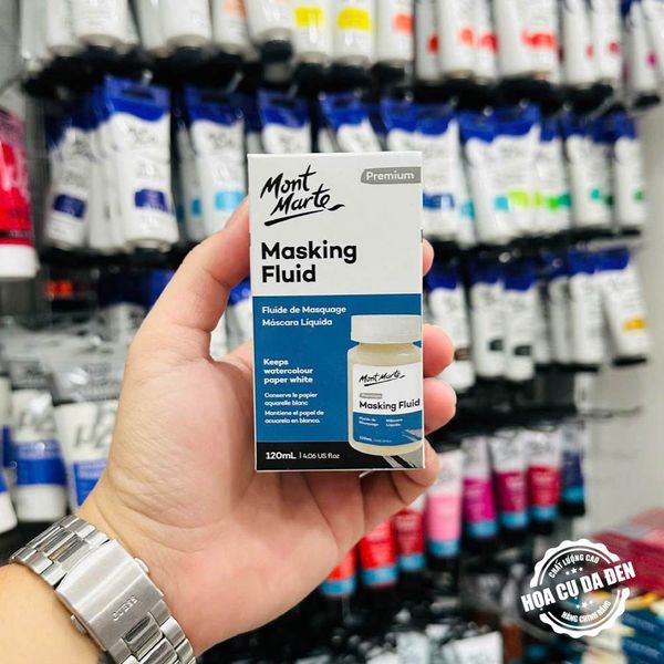 [DA ĐEN] Keo Chặn Màu Nước Premium - Masking Fluid Mont Marte 120ml