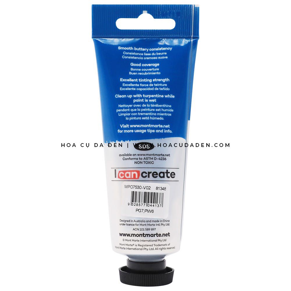 [DA ĐEN] Màu Sơn Dầu - Oil Mont Marte | Tube 75ml