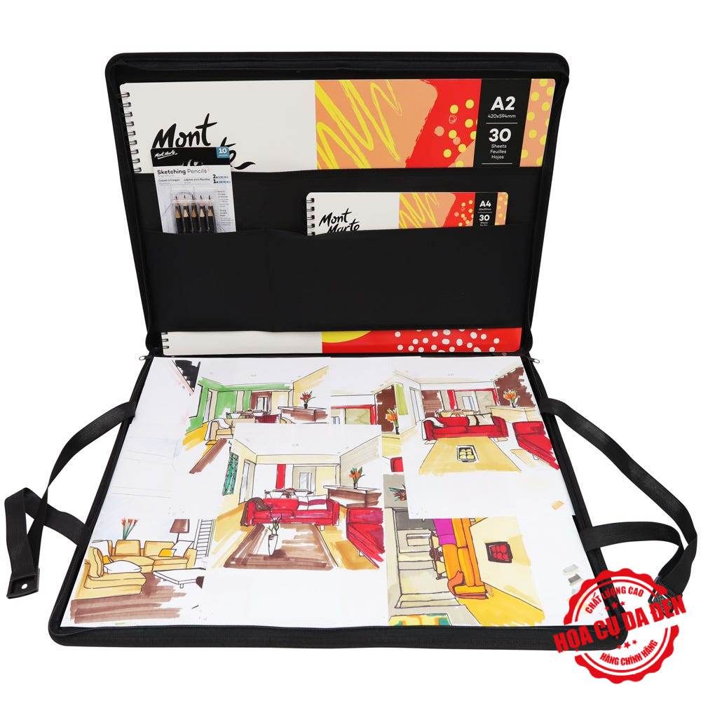 [DA ĐEN] Túi Đựng Tranh Cao Cấp - Portfolio Premium Mont Marte