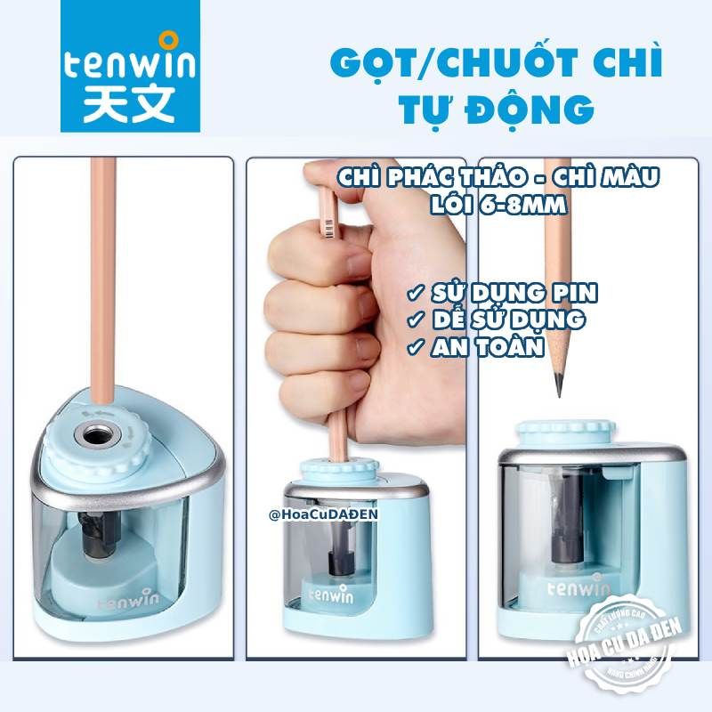 [DA ĐEN] Chuốt Chì Tự Động Tenwin Bằng Pin