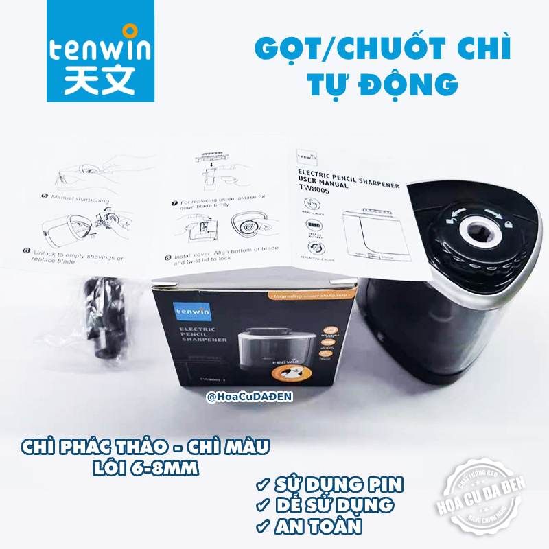 [DA ĐEN] Chuốt Chì Tự Động Tenwin Bằng Pin