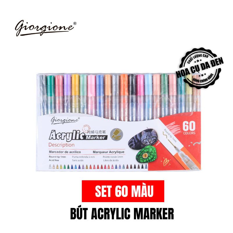 [DA ĐEN] Bộ Bút Sơn Acrylic Marker Giorgione 1.0mm G-MK1105