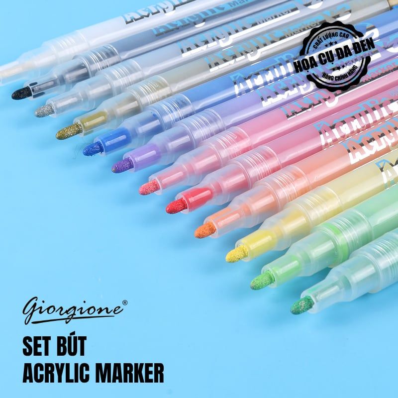 [DA ĐEN] Bộ Bút Sơn Acrylic Marker Giorgione 1.0mm G-MK1105