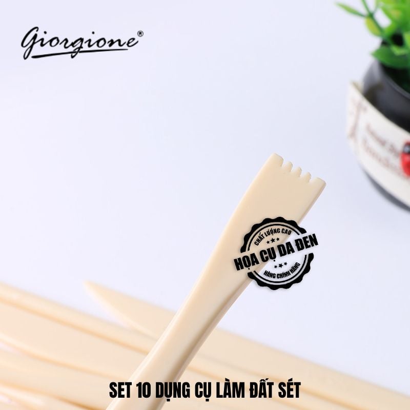 [DA ĐEN] Bộ Dụng Cụ Làm Đất Sét 10 Món Giorgione