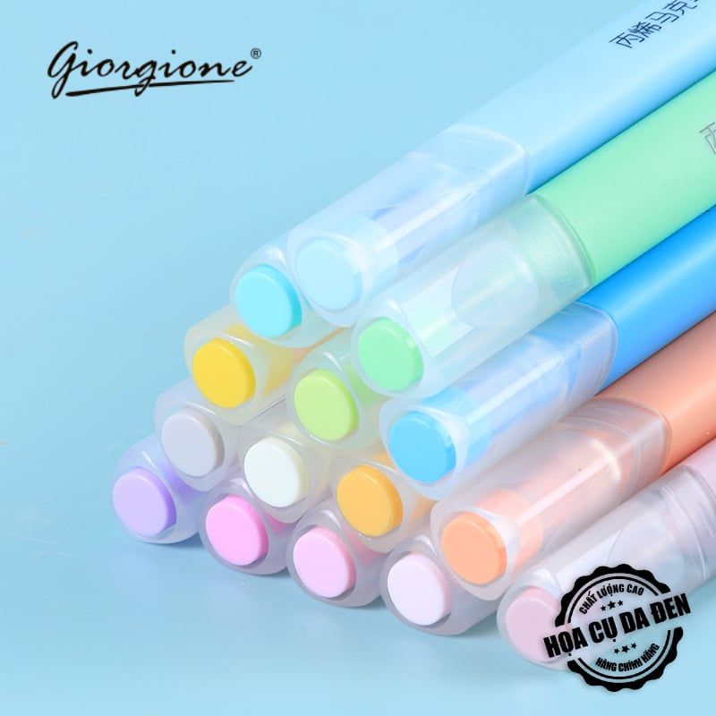 [DA ĐEN] Bộ Bút Sơn Acrylic Marker Giorgione G-AM-MK12 Bộ 12/24/36/48/60 Màu