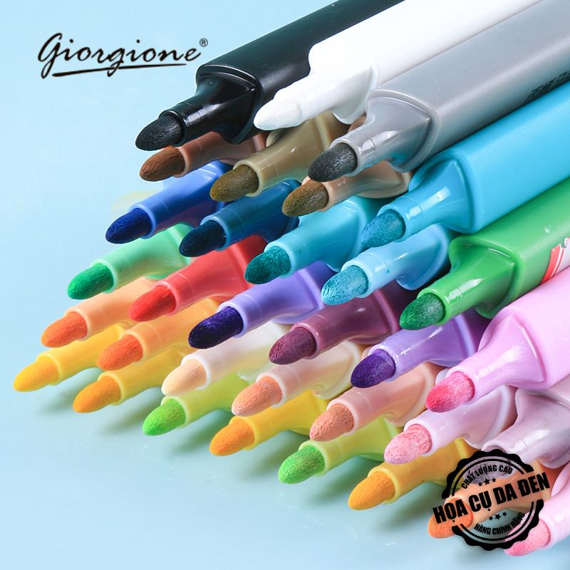 [DA ĐEN] Bộ Bút Sơn Acrylic Marker Giorgione G-AM-MK12 Bộ 12/24/36/48/60 Màu