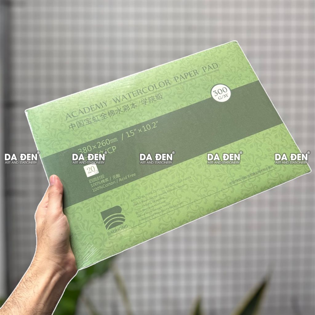 Sổ Màu Nước BaoHong 100% Cotton (Dòng Academy)