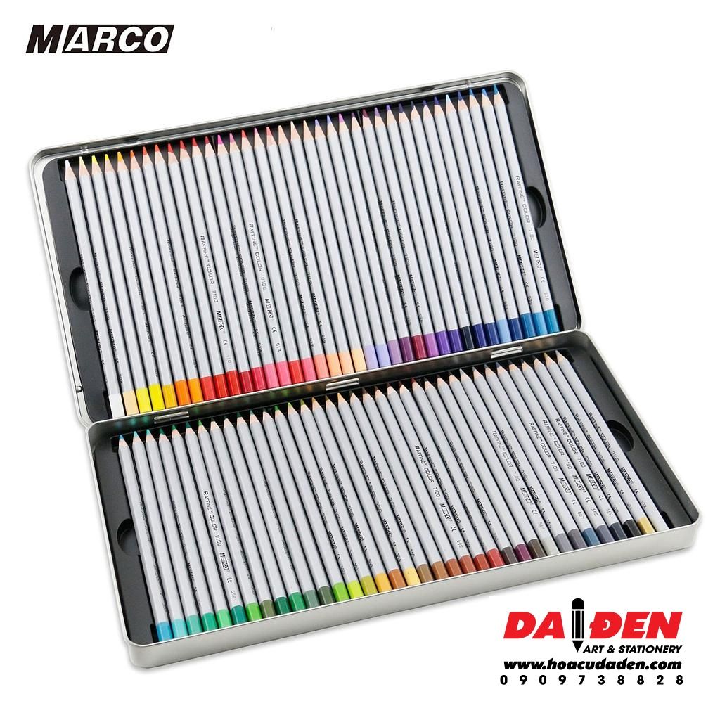 Chì Màu Khô MARCO RAFFINE 72 Màu (Hộp Thiếc 7100-72TN)